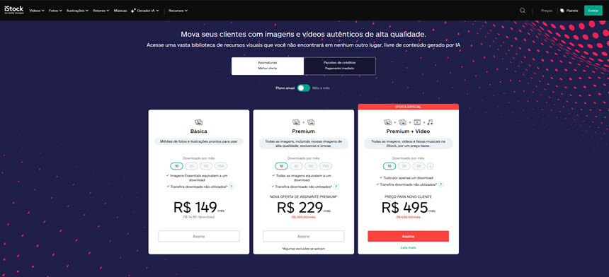 preços istock