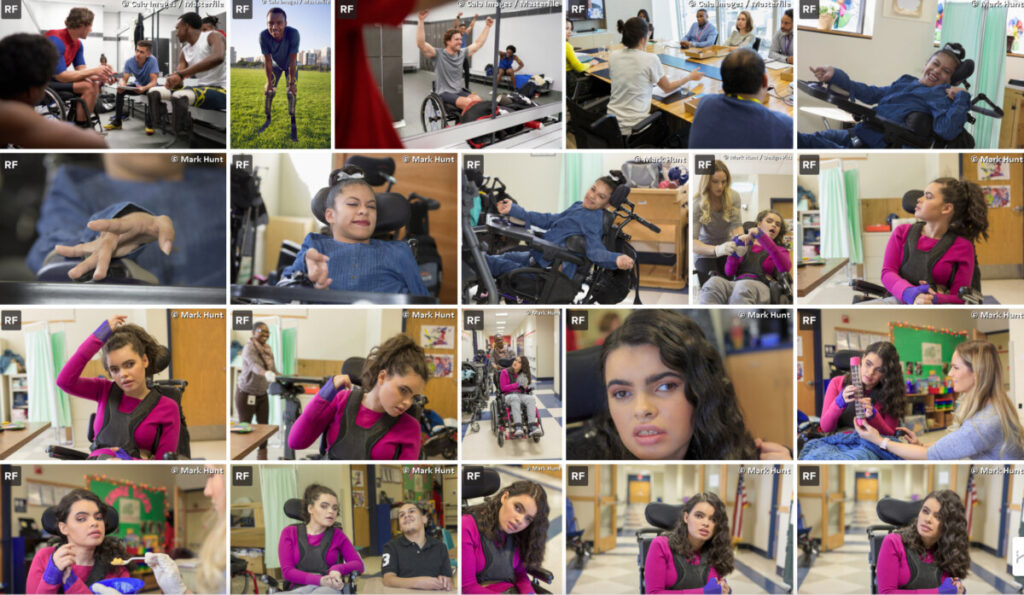 Pessoas com deficiência na sua rotina diária da Disability Images