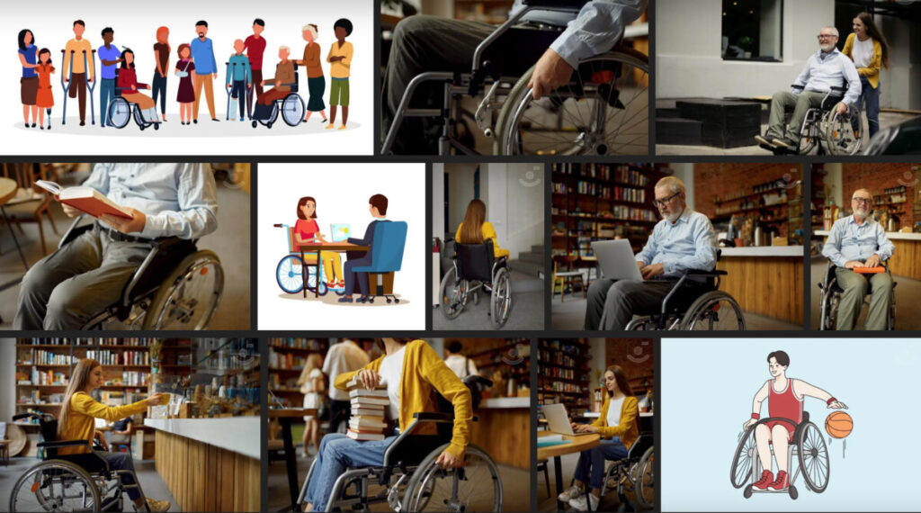 pessoas com deficiência em sua rotina diária da stockphotos.com