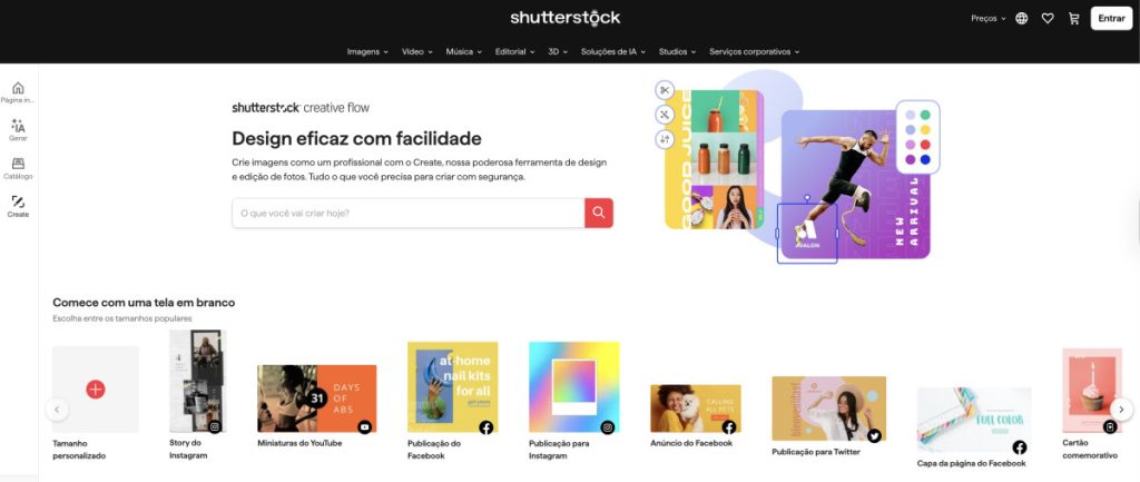 shutterstock editor pagina inicial