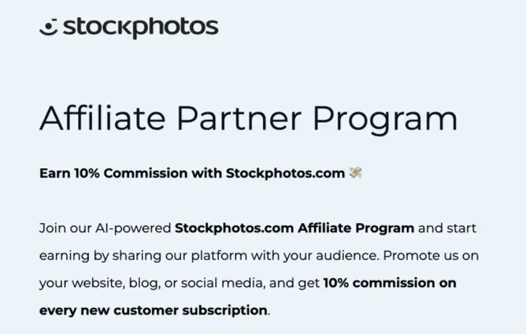 Transforme seu público em renda com o novo Programa de Afiliados da Stockphotos.com 1