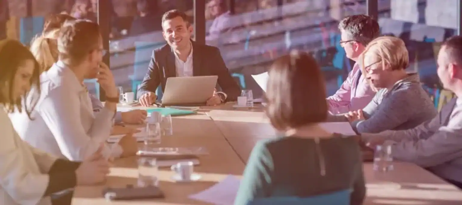 stock photo of a modern casual business meeting